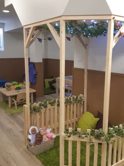 Indoor wooden playhouse